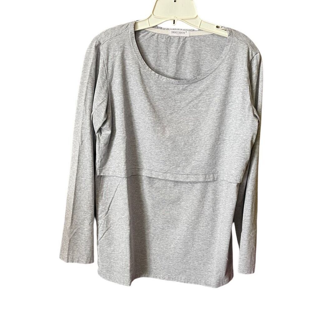 Small Show nursing top size L cotton blend top.